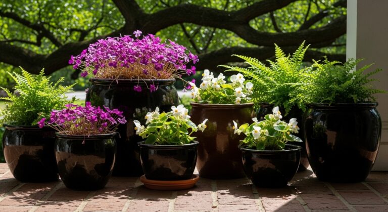 Potted Flowers for Patio and Front Porch Decorating Ideas
