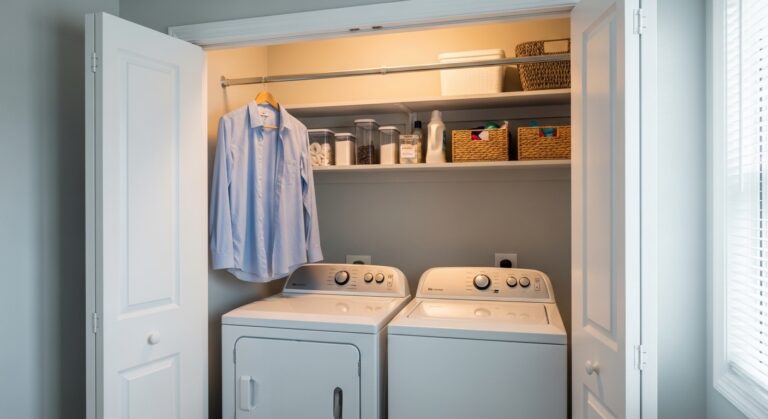 12 Small Laundry Room Ideas with Stackable Washer and Dryer