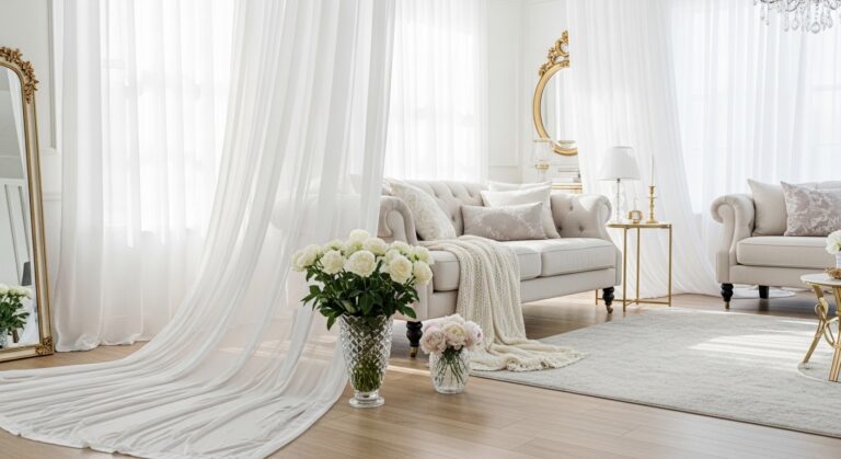 24 Sheer Curtains Living Room Ideas That Make Any Space Feel Light