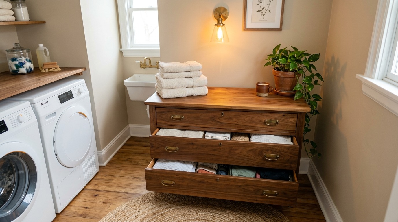 12 Laundry Room Folding Station Ideas That Will Make You Actually Enjoy Laundry Day